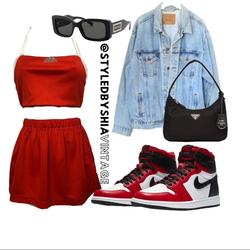 1 of 1 reworked nike bralette set (S-M)